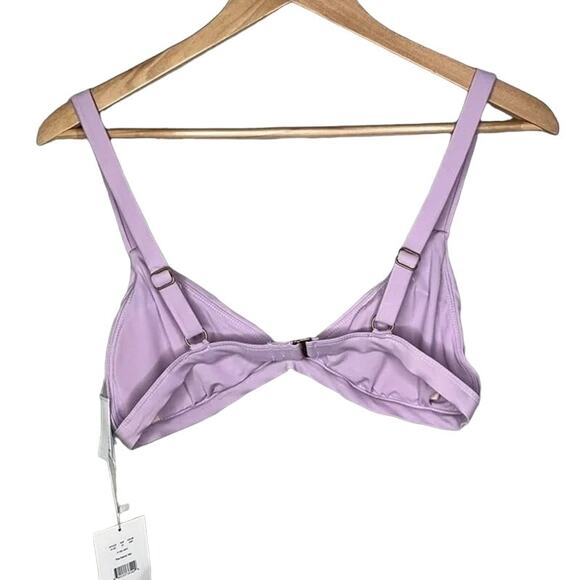 NWT Andie Swim The Caicos Triangle Bikini Top Removable Cups M Lavender #3021 - Picture 6 of 14